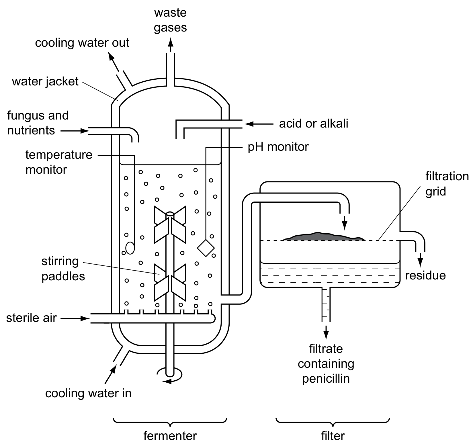 Fig. 5.1 shows the process used to produce penicillin.