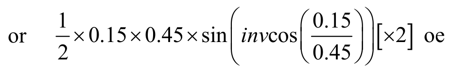 Figure for Answer to Question (i) — CAIE IGCSE Mathematics Extended
